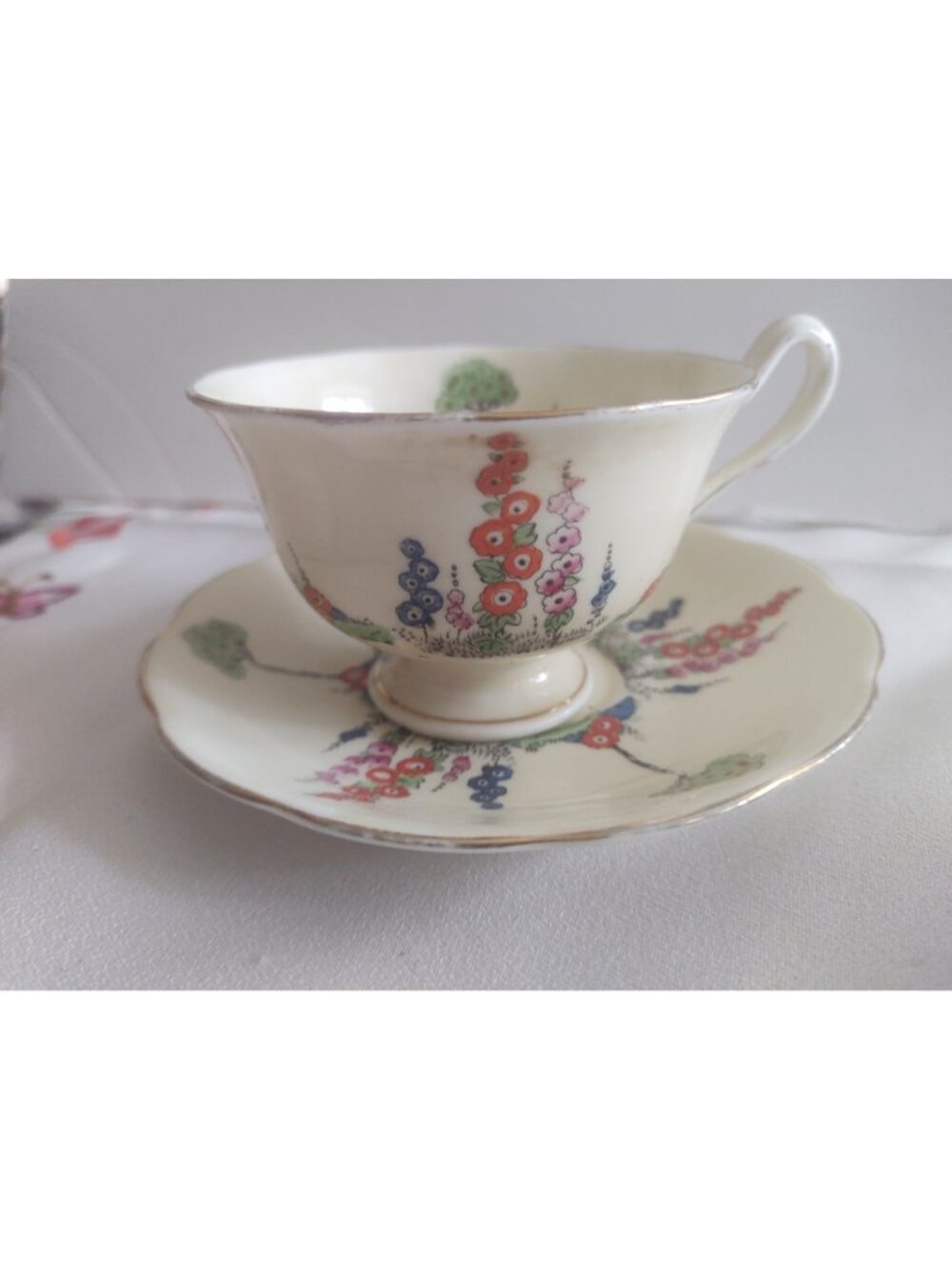 Antique Royal Albert Tea Cup & Saucer Set "Happyland" 1920's
